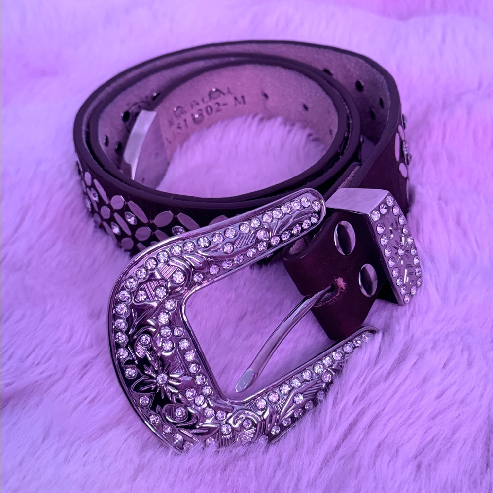 Ariat Elegant Silver and Brown Studded Belt